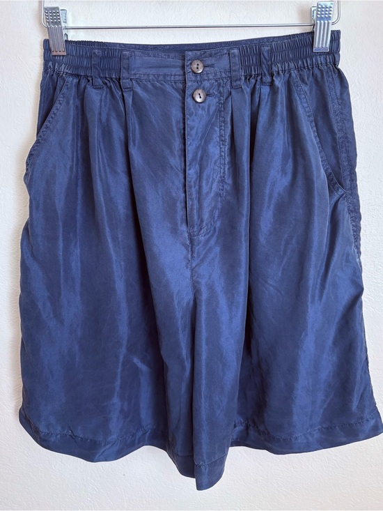 Compagnie Internationale Express Pants - Compagnie Internationale Express 90s Vintage 100% Silk Shorts Wide Leg XS Ins 6”